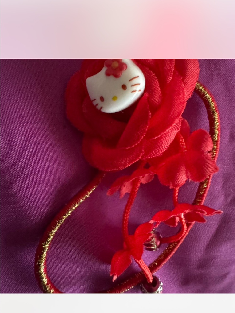 Hello Kitty sanrio bob Red Flower Kids Hair Accessory
